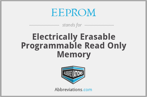 EEPROM - Electrically Erasable Programmable Read Only Memory
