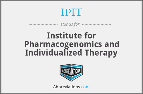 IPIT - Institute for Pharmacogenomics and Individualized Therapy