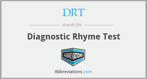 DRT - Diagnostic Rhyme Test