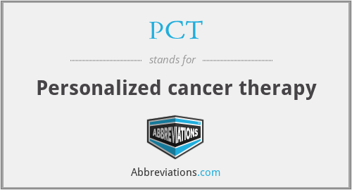 PCT - Personalized cancer therapy