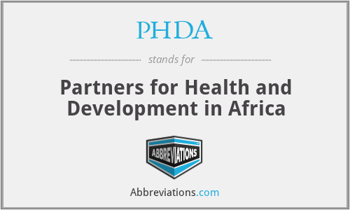 PHDA - Partners for Health and Development in Africa