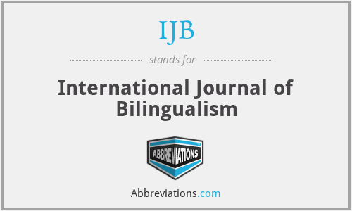IJB - International Journal of Bilingualism