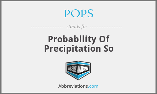 POPS - Probability Of Precipitation So