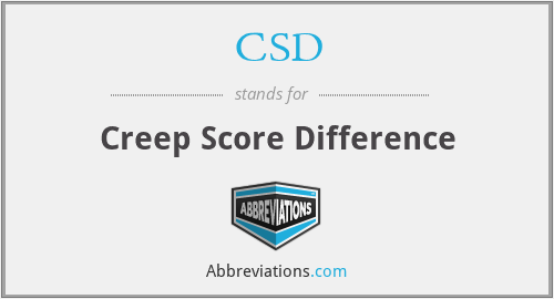 CSD - Creep Score Difference