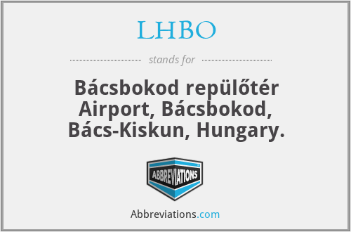 LHBO - Bácsbokod repülőtér Airport, Bácsbokod, Bács-Kiskun, Hungary.
