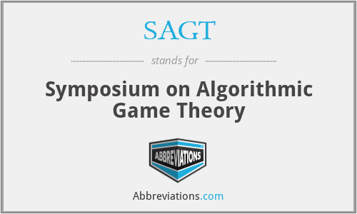SAGT - Symposium on Algorithmic Game Theory
