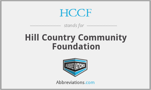 HCCF - Hill Country Community Foundation