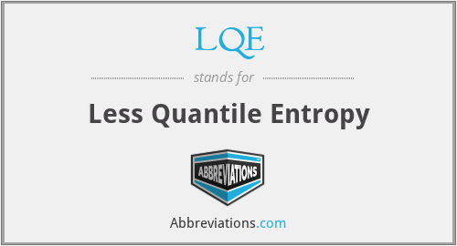 LQE - Less Quantile Entropy