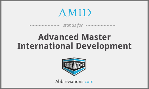 AMID - Advanced Master International Development