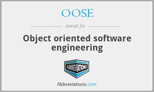OOSE - Object oriented software engineering