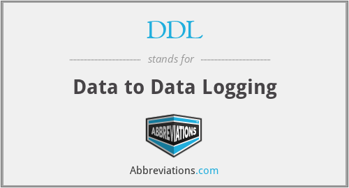 DDL - Data to Data Logging