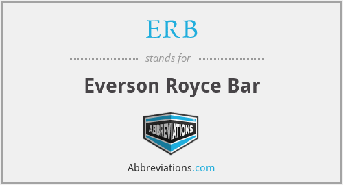 ERB - Everson Royce Bar