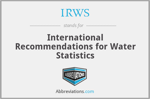 IRWS - International Recommendations for Water Statistics