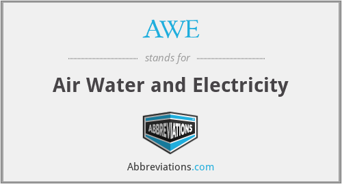 AWE - Air Water and Electricity