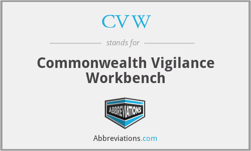 CVW - Commonwealth Vigilance Workbench