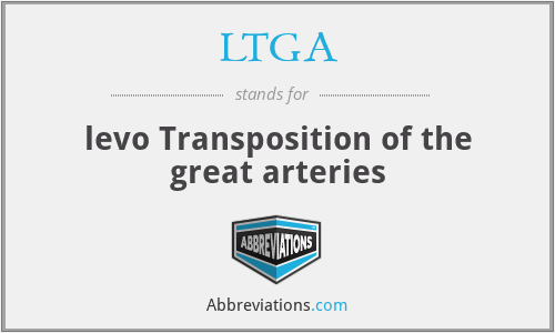 LTGA - levo Transposition of the great arteries