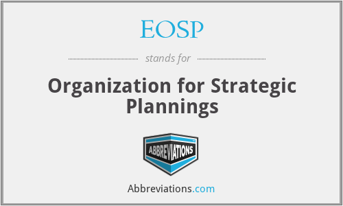 EOSP - Organization for Strategic Plannings