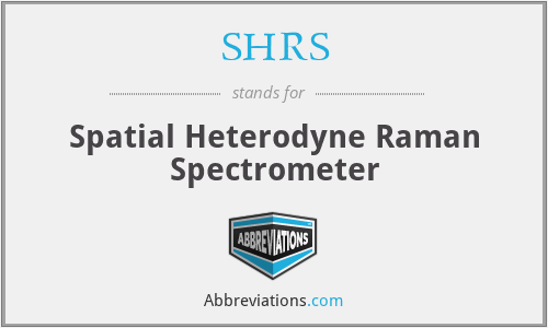 SHRS - Spatial Heterodyne Raman Spectrometer