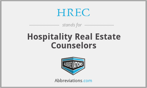 HREC - Hospitality Real Estate Counselors