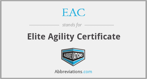 EAC - Elite Agility Certificate