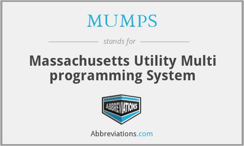 MUMPS - Massachusetts Utility Multi programming System