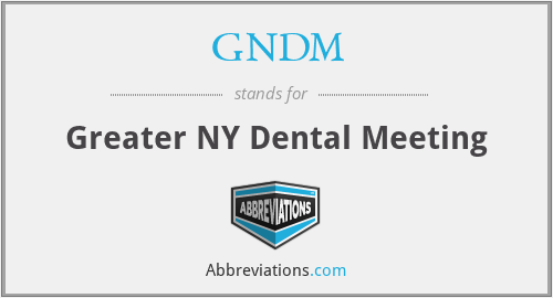 GNDM - Greater NY Dental Meeting