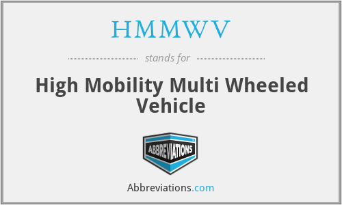 HMMWV - High Mobility Multi Wheeled Vehicle