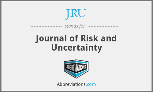 JRU - Journal of Risk and Uncertainty