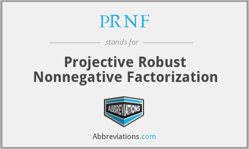 PRNF - Projective Robust Nonnegative Factorization
