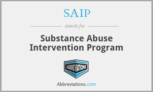 SAIP - Substance Abuse Intervention Program