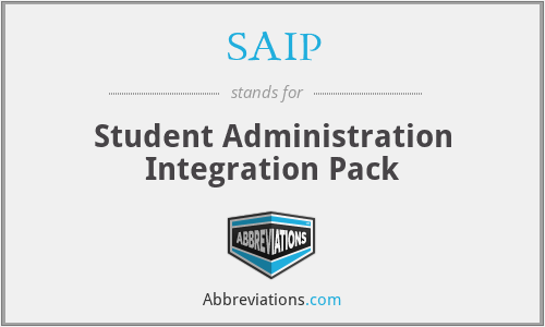 SAIP - Student Administration Integration Pack