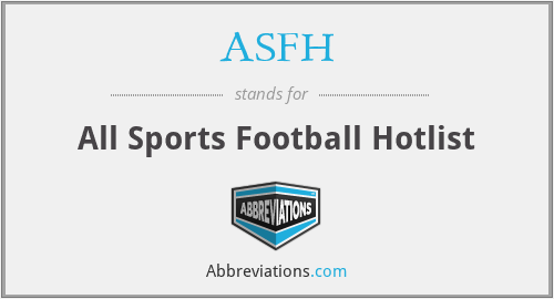 ASFH - All Sports Football Hotlist