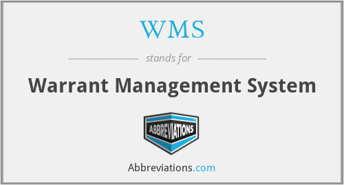 WMS - Warrant Management System