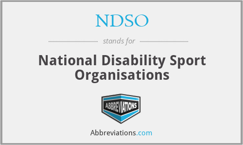 NDSO - National Disability Sport Organisations
