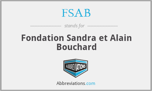FSAB - Fondation Sandra et Alain Bouchard