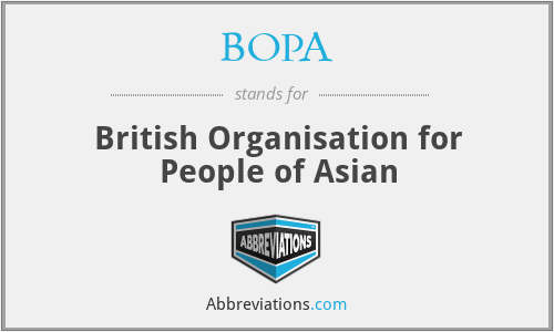 BOPA - British Organisation for People of Asian