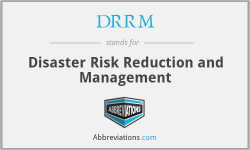 DRRM - Disaster Risk Reduction and Management