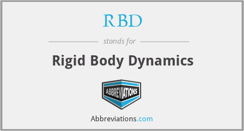 RBD - Rigid Body Dynamics