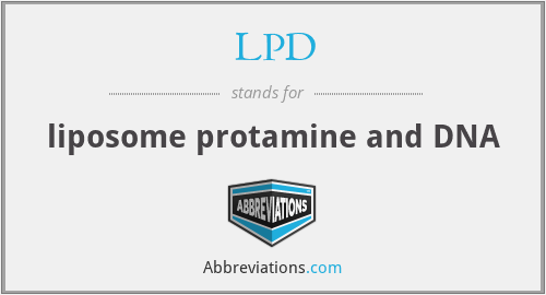 LPD - liposome protamine and DNA