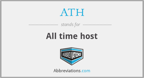 ATH - All time host