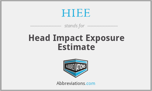 HIEE - Head Impact Exposure Estimate