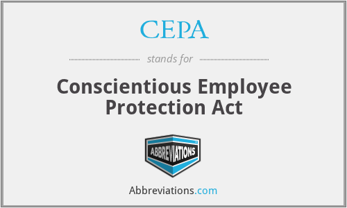 CEPA - Conscientious Employee Protection Act