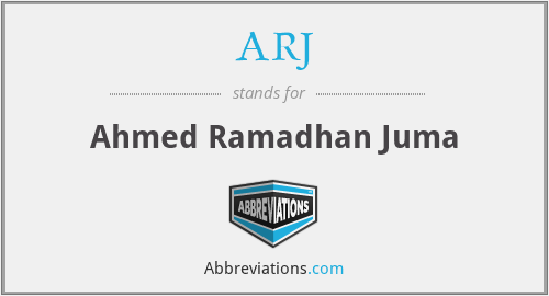 ARJ - Ahmed Ramadhan Juma