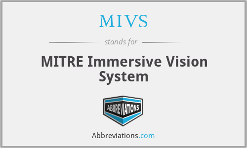 MIVS - MITRE Immersive Vision System