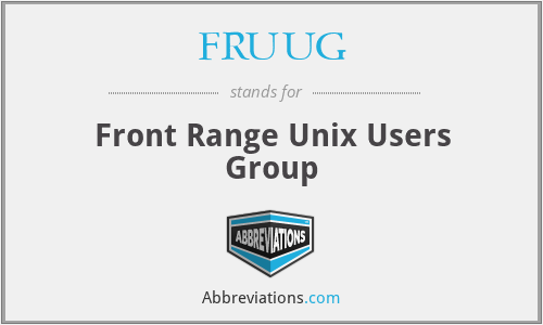 FRUUG - Front Range Unix Users Group