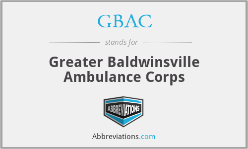 GBAC - Greater Baldwinsville Ambulance Corps