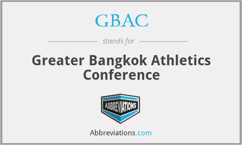 GBAC - Greater Bangkok Athletics Conference