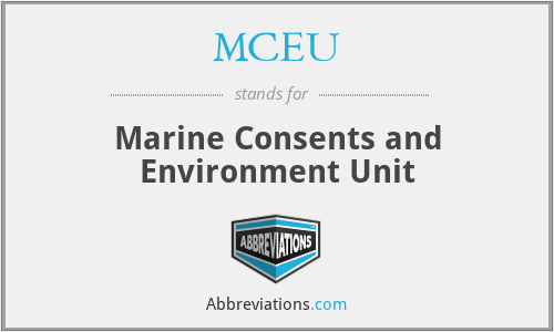 MCEU - Marine Consents and Environment Unit