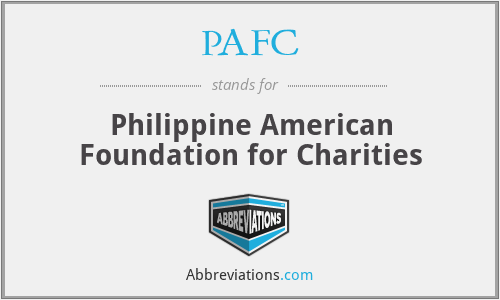 PAFC - Philippine American Foundation for Charities