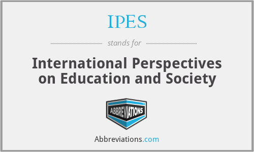 IPES - International Perspectives on Education and Society